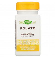 Фолиевая кислота, Folate, Nature's Way, 800 мкг, 100 капсул