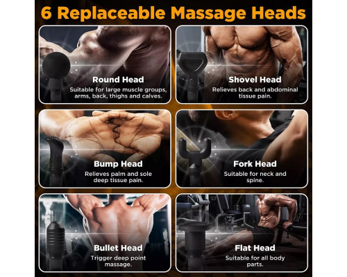 Перкусійний ударний масажер для тіла MASSAGE GUN MAX 30 - масажний пістолет