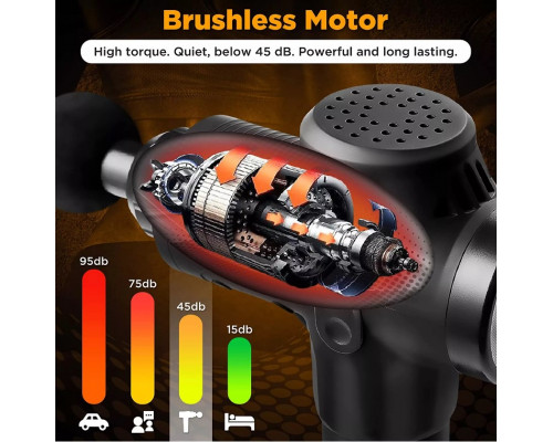 Перкусійний ударний масажер для тіла MASSAGE GUN MAX 30 - масажний пістолет