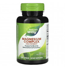 Магний цитрат, Magnesium Complex, Nature's Way, 500 мг, 100 капсул (250 мг в капсуле)