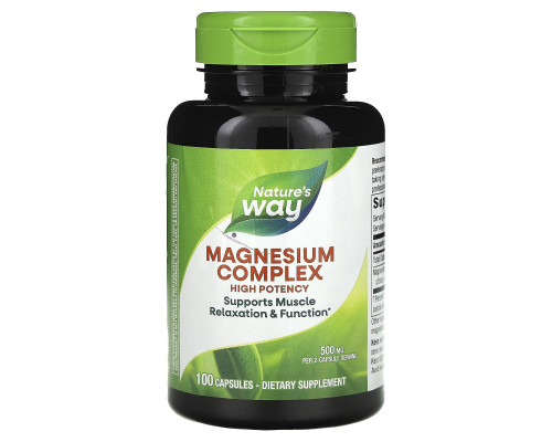 Магний цитрат, Magnesium Complex, Nature's Way, 500 мг, 100 капсул (250 мг в капсуле)