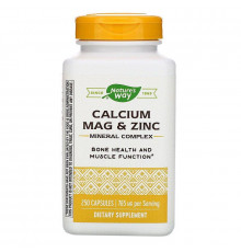 Кальций Магний Цинк, Calcium, Mag & Zinc, Nature's Way, 765 мг, 250 капсул