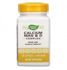 Комплекс кальция и магния с витамином D, Calcium Mag & D Complex, Nature's Way, 100 капсул