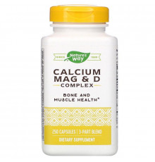 Кальций, магний и витамин D, Calcium Mag & D, Nature's Way, 250 капсул