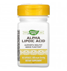 Альфа-липоевая кислота, Alpha Lipoic Acid, Nature's Way, 60 капсул (200 мг в капсуле)