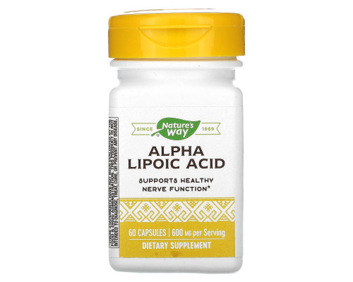 Альфа-липоевая кислота, Alpha Lipoic Acid, Nature's Way, 60 капсул (200 мг в капсуле)