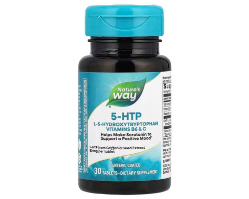 5-НТР,  5-HTP, Nature's Way, 100 мг, 30 таблеток (50 мг в таблетке)