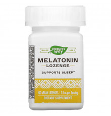 Мелатонин, Melatonin, Nature's Way, 2,5 мг, 100 веганских леденцов