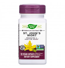 Зверобой, St. John's Wort, Nature's Way, стандартизированный, 300 мг, 90 капсул