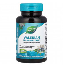 Валериана, Valerian, Nature's Way, премиум экстракт, 220 мг, 90 веганских капсул (110 мг в капсуле)