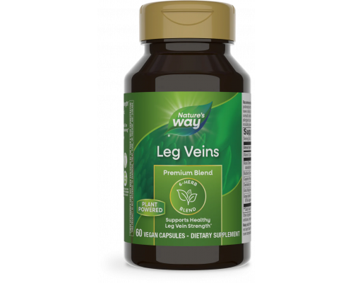 Поддержки здоровой силы вен ног, Leg Veins, Nature's Way, премиум-смесь, 60 вегетарианских капсул