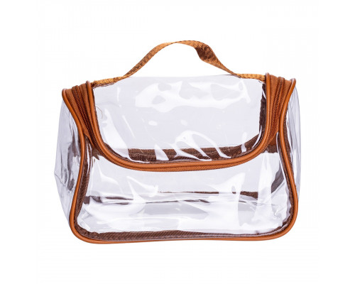 Набір прозорих жіночих косметичок для дому 2 (шт) Коричневий HP-16-3K