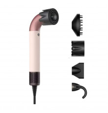 Фен стайлер Super Hairdryer мультистайлер 1600 Вт прилад для волосся з холодним гарячим повітрям 4 насадки Рожевий HP-3P
