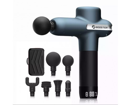 Професійний перкусійний масажер Booster Lightsaber U1 (24v) – синій масажний пістолет для відновлення та релаксації