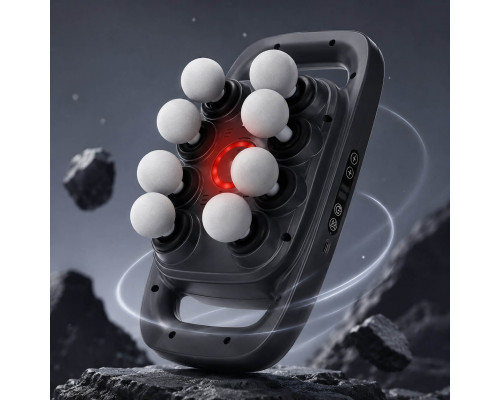 Перкусійний масажер Boostex Pro 8 з 8 головками для тіла та м'язів на акумуляторі з інфрачервоним підігрівом