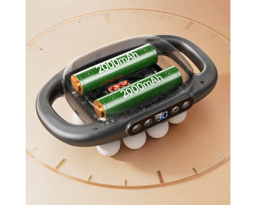 Перкусійний масажер Boostex Pro 8 з 8 головками для тіла та м'язів на акумуляторі з інфрачервоним підігрівом