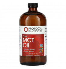Масло MCT, Pure MCT Oil, Protocol for Life Balance, чистое, 946 мл