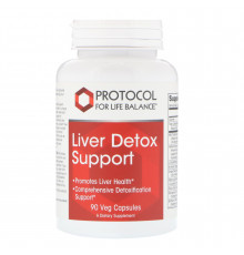 Поддержка детоксикации печени, Liver Detox Support, Protocol for Life Balance, 90 вегетарианских капсул