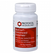 Пищеварительные ферменты широкого спектра, BioCore® Enhanced Enzymes™, Protocol for Life Balance, 90 веганских капсул