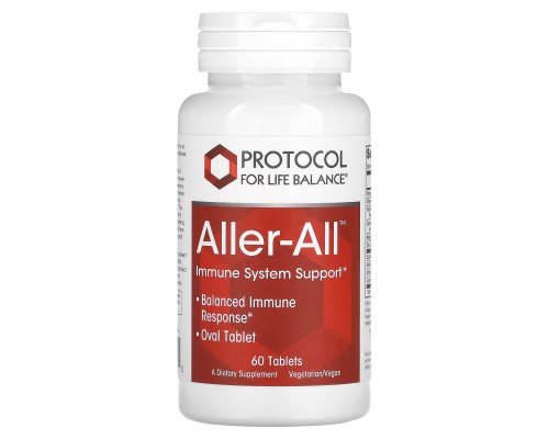 Поддержка иммунитета и дыхательной функции, Aller-All, Immune System Support, Protocol for Life Balance, 60 таблеток