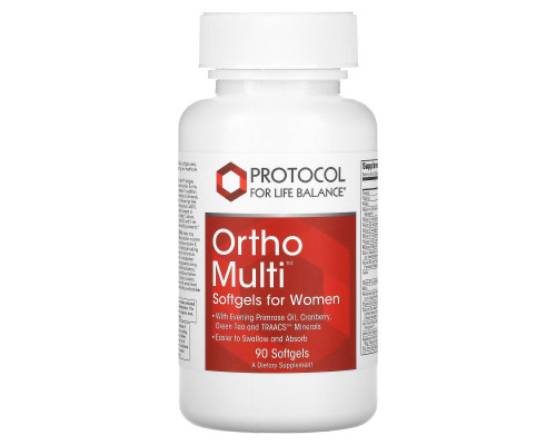 Мультивитамины для женщин, Ortho Multi for Women, Protocol for Life Balance, 90 гелевых капсул
