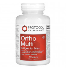 Мультивітаміни для чоловіків, Ortho Multi, Softgels for Men, Protocol for Life Balance, 90 гелевих капсул