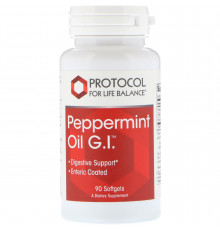 Масло мяты перечной, Peppermint Oil G.I., Protocol for Life Balance, 90 гелевых капсул