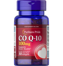 Коэнзим Q-10, Q-SORB™ Co Q-10, Puritan's Pride, 100 мг, 30 капсул быстрого высвобождения