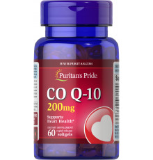 Коэнзим Q-10, Q-SORB™ Co Q-10, Puritan's Pride, 200 мг, 60 гелевых капсул быстрого высвобождения