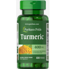 Куркума, Turmeric, Puritan's Pride, 400 мг, 100 капсул