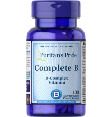 Комплекс витаминов группы В, Complete B, Puritan's Pride, 100 каплет