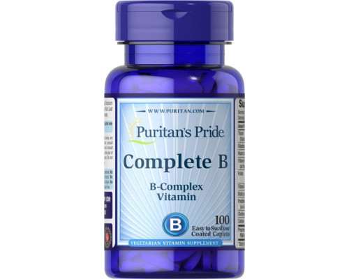 Комплекс витаминов группы В, Complete B, Puritan's Pride, 100 каплет