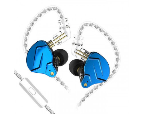 Навушники KZ ZSN Pro X з мікрофоном blue