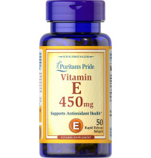 Витамин Е, Vitamin E, Puritan's Pride, 450 мг (1000 МЕ), 50 капсул