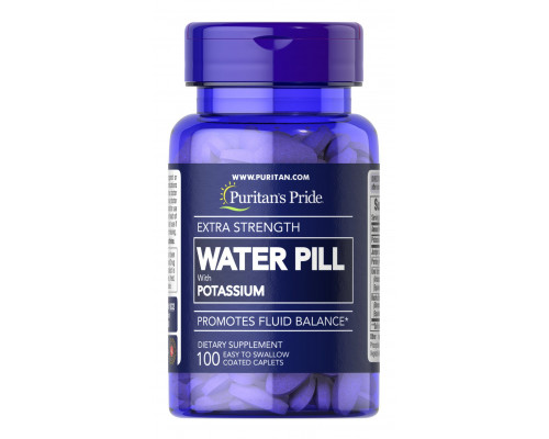 Поддержка водного баланса, Extra Strength Water Pill, Puritan's Pride, 100 каплет
