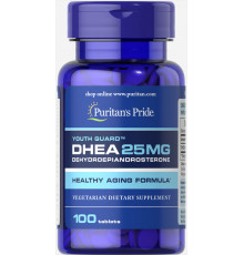 ДГЭА (дегидроэпиандростерон), DHEA, Puritan's Pride, 25 мг, 100 таблеток