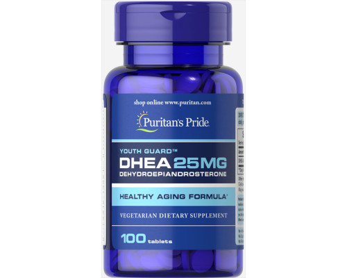 ДГЭА (дегидроэпиандростерон), DHEA, Puritan's Pride, 25 мг, 100 таблеток