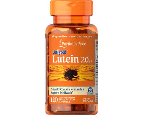 Лютеин с зеаксантином, Lutein, Puritan's Pride, 20 мг, 120 гелевых капсул