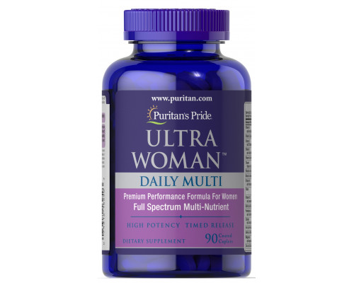 Мультивитамины для женщин ультра, Woman™ Daily Multi Timed, Puritan's Pride, 90 каплет