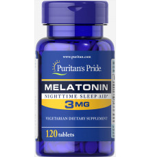 Мелатонин, Melatonin, Puritan's Pride, 3 мг, 120 таблеток