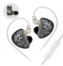 Навушники KZ AS24 Tuning з мікрофоном black