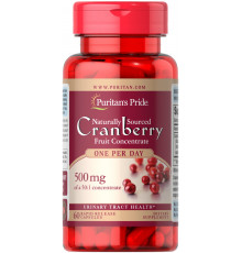 Клюква, Cranberry, Puritan's Pride, 1 на день, 60 капсул