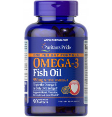 Омега-3 рыбий жир, Omega-3 Fish Oil, Puritan's Pride, 1360 мг (950 мг активного омега-3), 90 капсул
