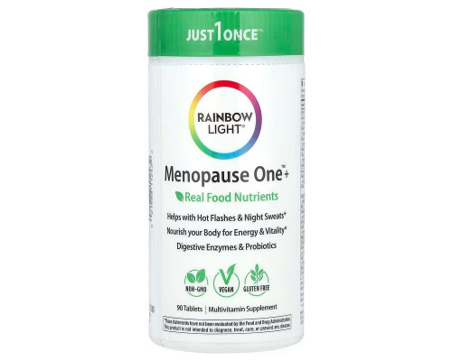 Мультивітаміни для жінок при менопаузі, Menopause One, Rainbow Light, 90 таблеток