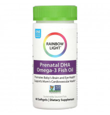 Рыбий жир для беременных, Prenatal DHA, Rainbow Light, 60 капсул