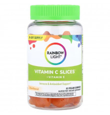 Витамин C, Vitamin C Gummies, Rainbow Light, со вкусом цитруса, 60 жевательных конфет