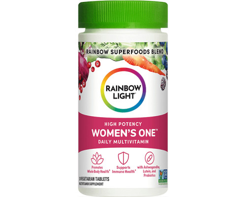 Мультивитамины для женщин, Women's One, Rainbow Light, высокая эффективность, 30 вегетарианских таблеток