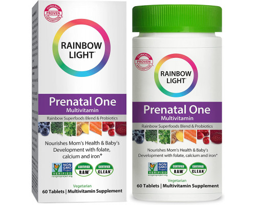 Мультивитамины для беременных, Prenatal One, Rainbow Light, 60 таблеток