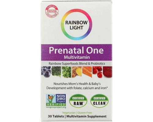 Мультивитамины для беременных, Prenatal One, Rainbow Light, 30 таблеток