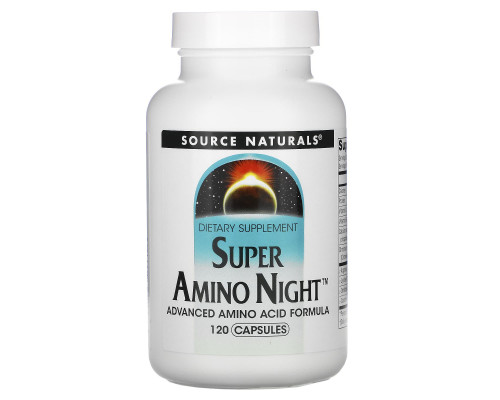 Аминокислотный комплекс для сна, Super Amino Night, Source Naturals, 120 капсул